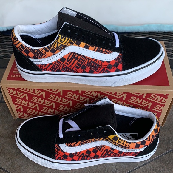 VANS OLD SKOOL LOGO FLAME BLACK/TRUE WHITE WMNS - Picture 5 of 14